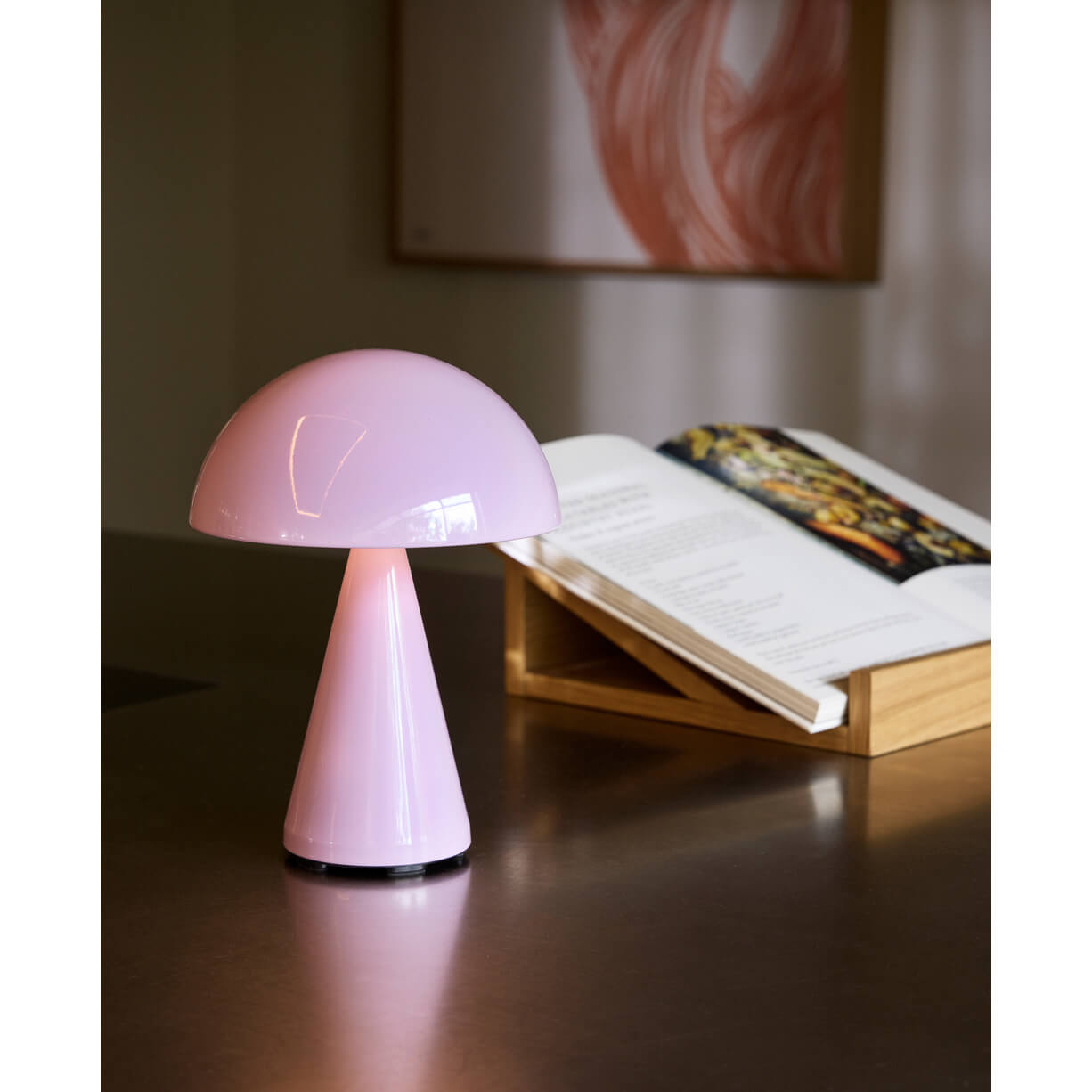 Petite lampe portative "Mush" - Rose