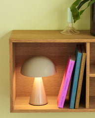 Petite lampe portative "Mush" émaillée - Sable clair