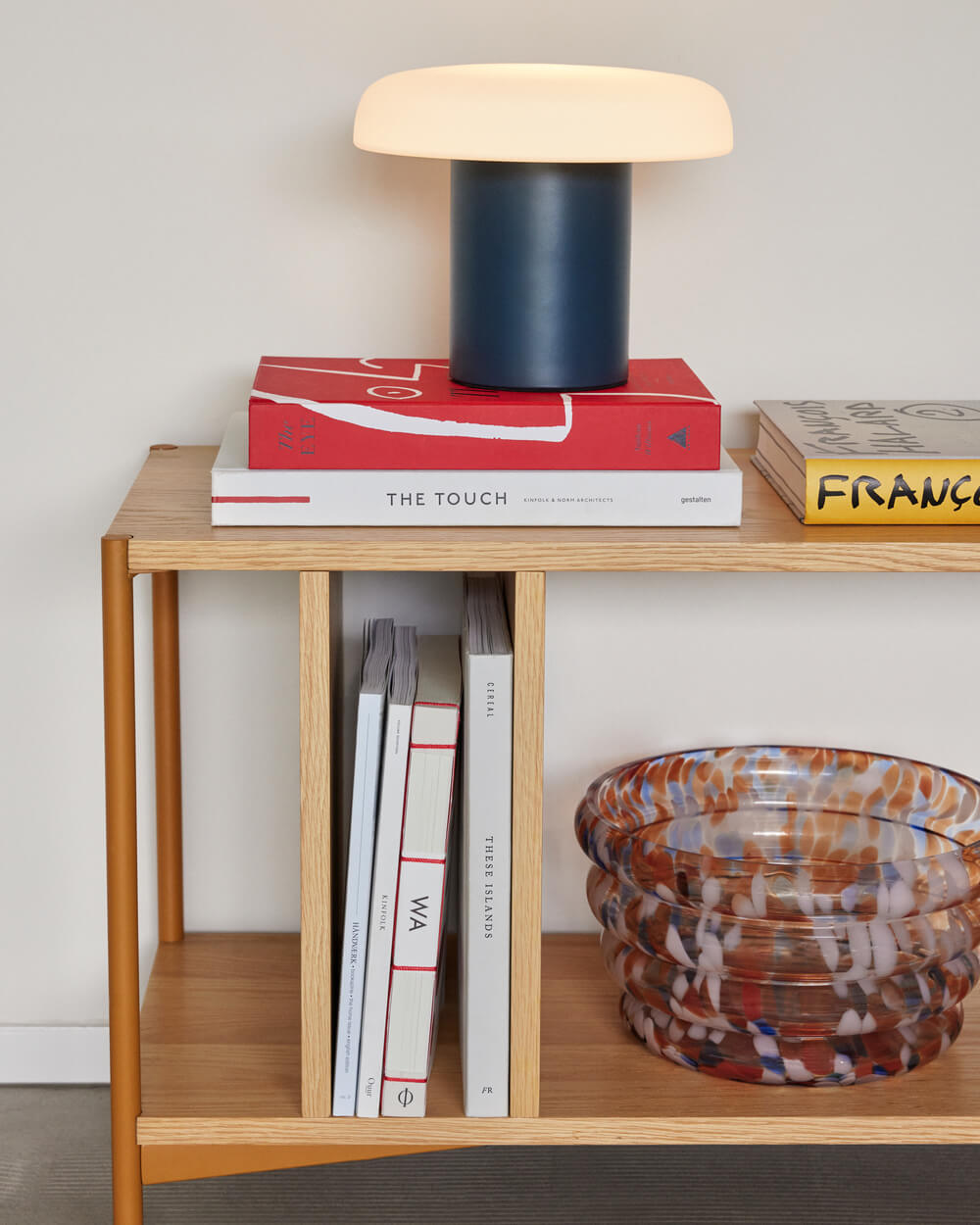 Plat en verre XL "Blaze" multicolore