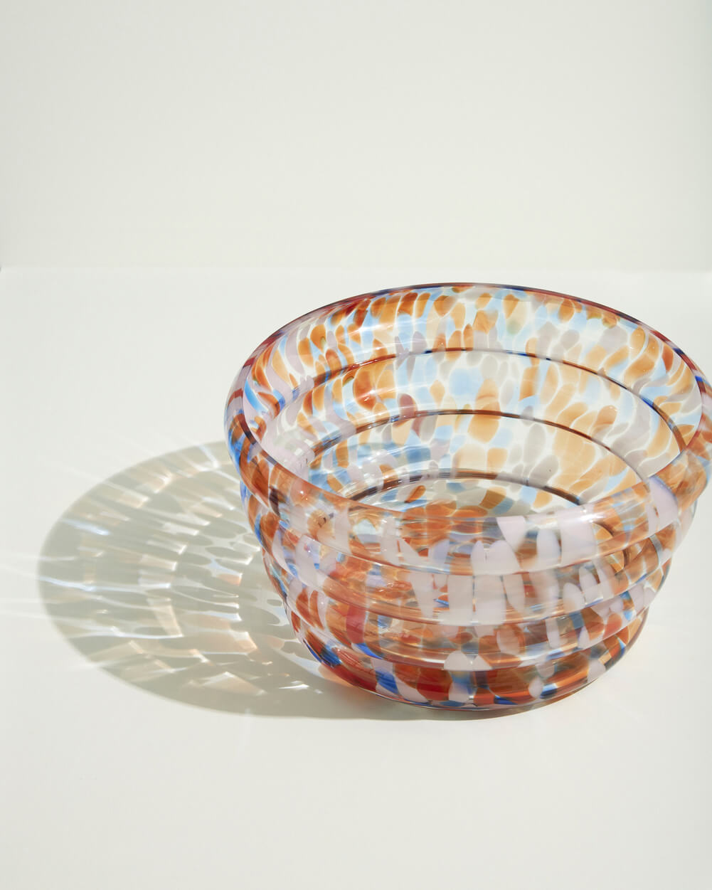 Plat en verre XL "Blaze" multicolore