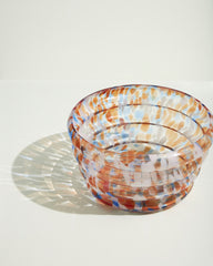 Plat en verre XL "Blaze" multicolore