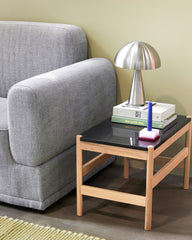 Table basse "Raw" plateau marbre noir
