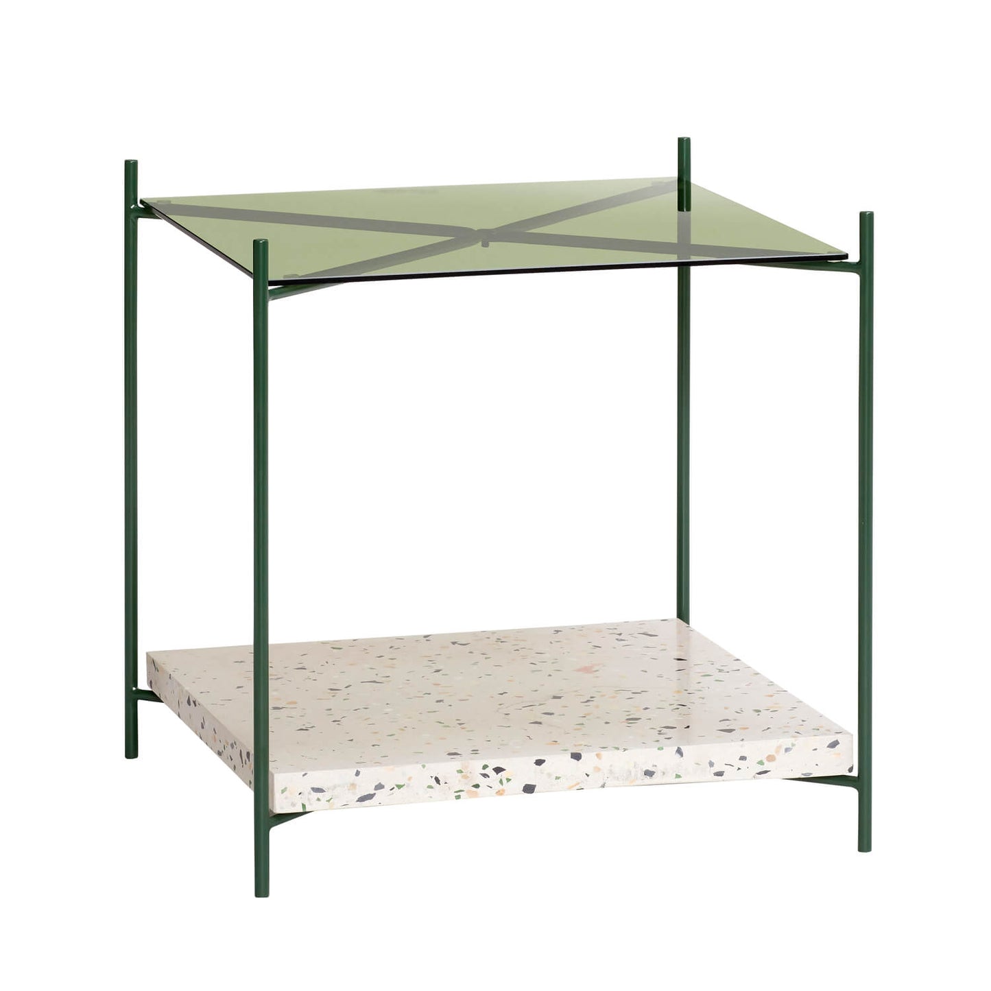 Table d'appoint "Niche" verre & terrazzo