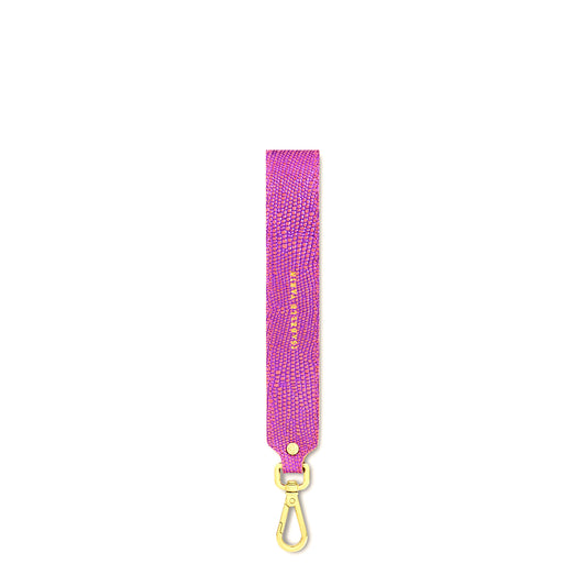 Dragonne "Mady" cuir Sand Fuschia