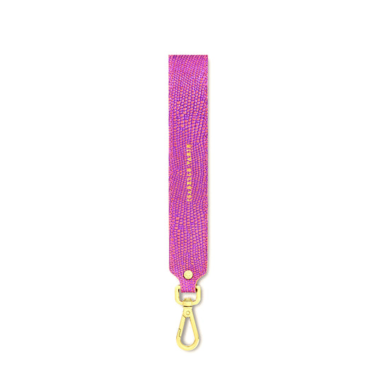 Dragonne "Mady" cuir Sand Fuschia