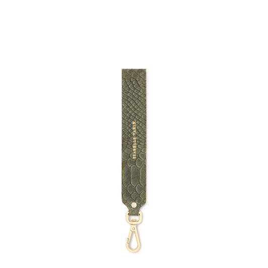 Dragonne "Mady" cuir Snake kaki