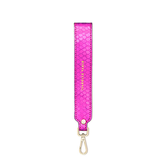 Dragonne "Mady" cuir Bubble Fuschia