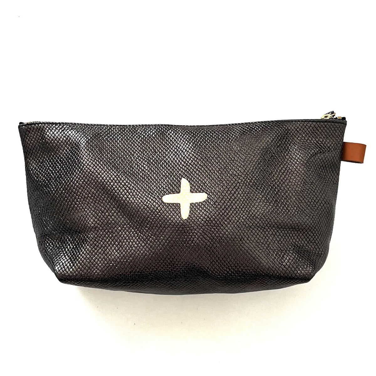 Grande trousse "Mild" cuir Galu anthracite