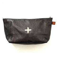 Grande trousse "Mild" cuir Galu anthracite