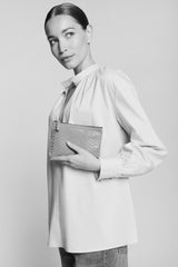 Petite pochette "Monoï" cuir Facette Doré