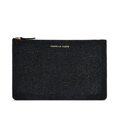 Pochette "Love" cuir Sand Black