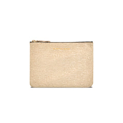 Petite pochette "Monoï" cuir Sand Vanille