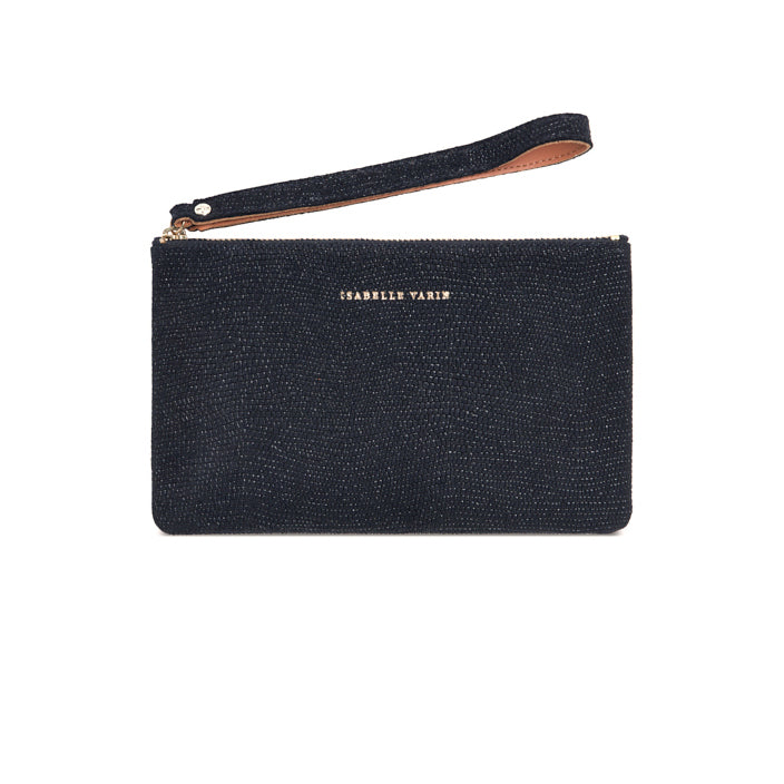 Pochette "Sister" cuir Sand Black