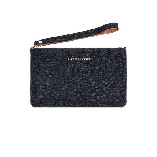 Pochette "Sister" cuir Sand Black