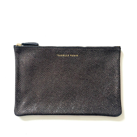 Pochette "Love" cuir Galu anthracite