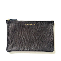 Pochette "Love" cuir Galu anthracite