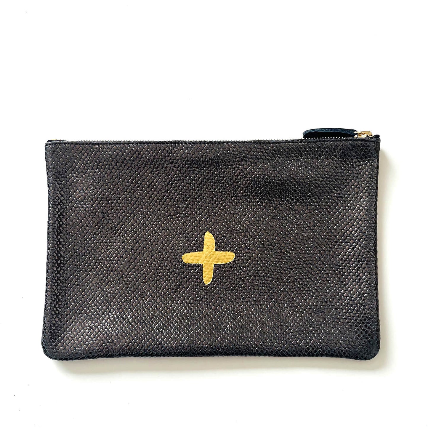 Pochette "Love" cuir Galu anthracite
