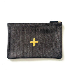 Pochette "Love" cuir Galu anthracite