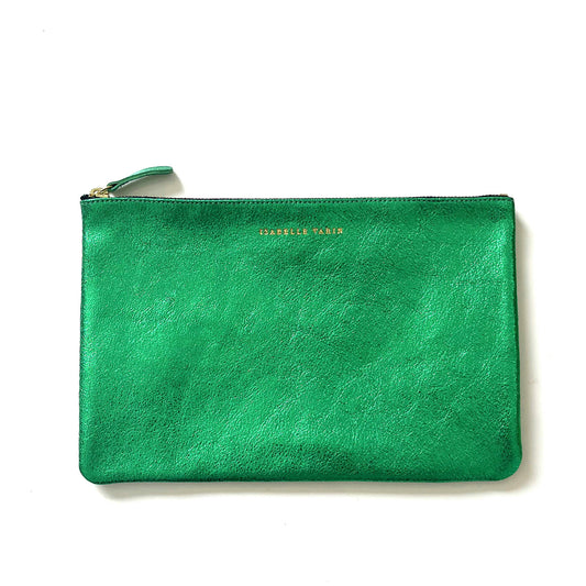 Pochette "Love" cuir Glossy Prairie