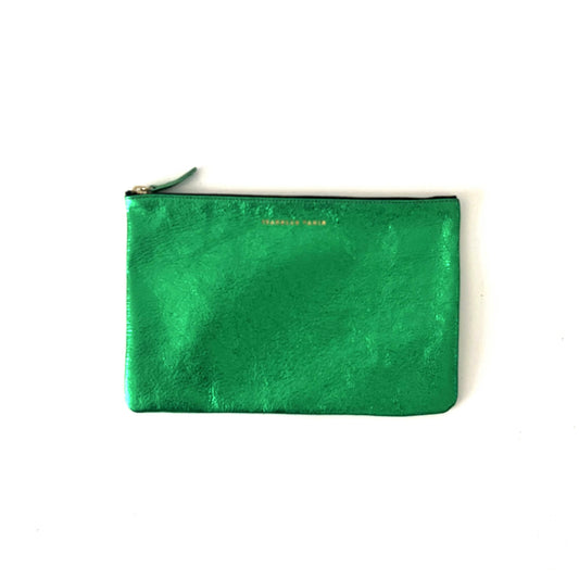Petite pochette "Monoï" cuir Glossy Prairie
