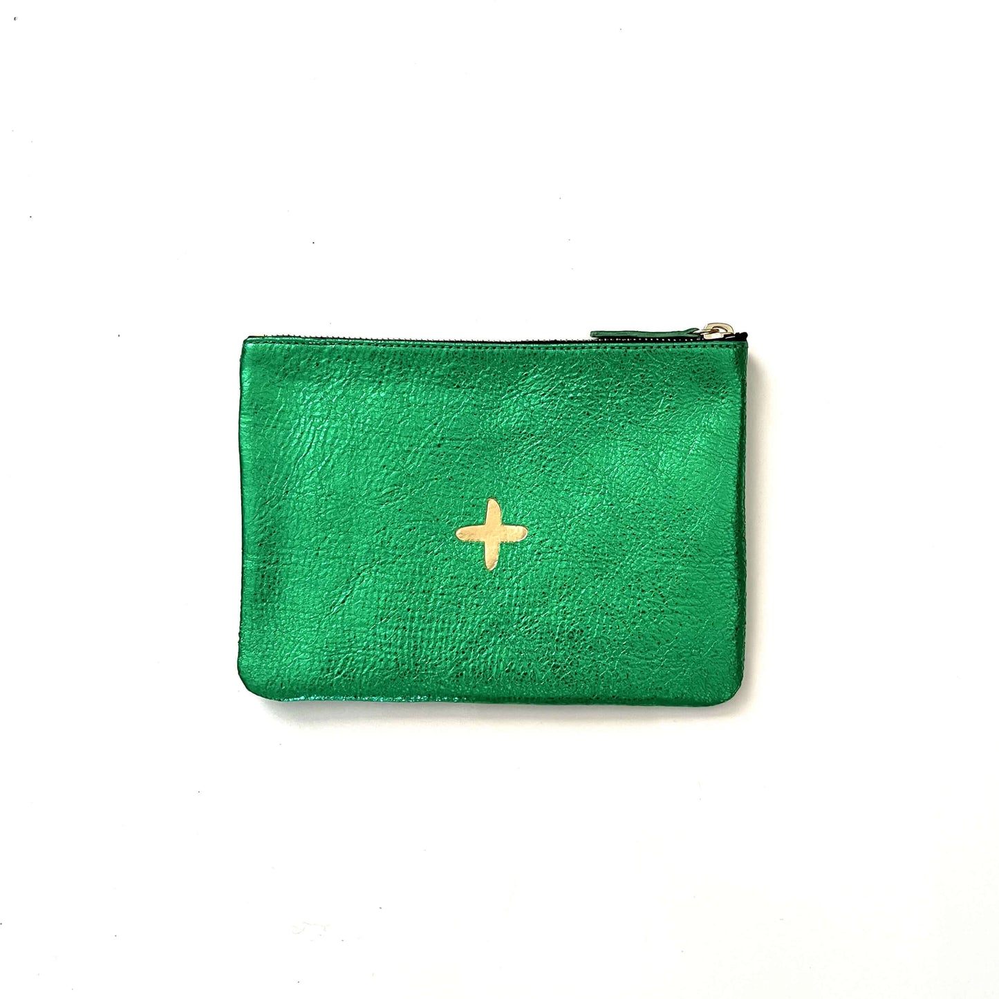 Petite pochette "Monoï" cuir Glossy Prairie