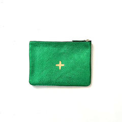Petite pochette "Monoï" cuir Glossy Prairie