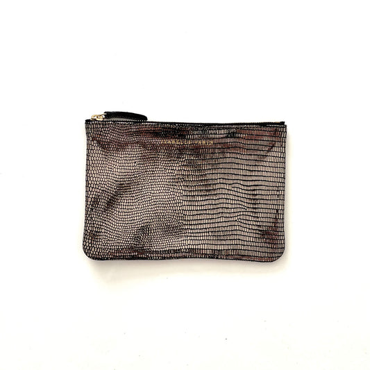 Petite pochette "Monoï" cuir Turtle Café ll