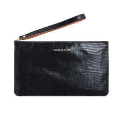 Pochette "Massi" cuir Turtle Noir