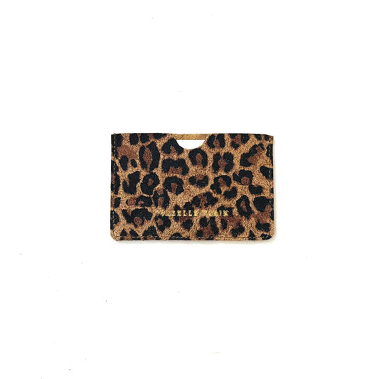 Porte-cartes "Credy" cuir Léopard beige