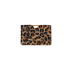 Porte-cartes "Credy" cuir Léopard beige