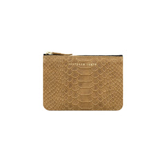 Porte-monnaie "Star" cuir Snake beige