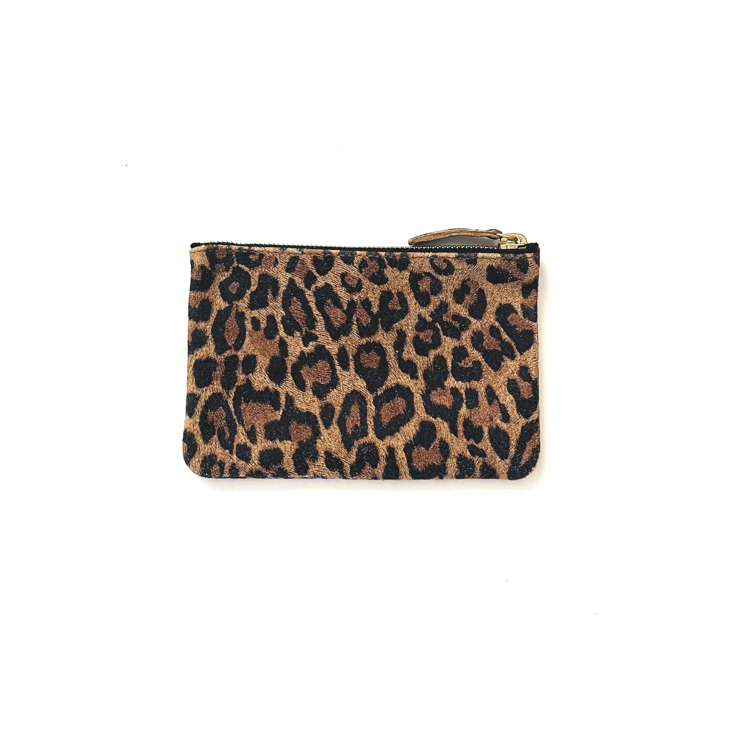 Porte-monnaie "Star" cuir Léopard beige
