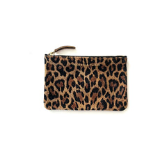 Porte-monnaie "Star" cuir Léopard beige