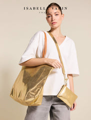 Cabas "Mester" cuir Turtle Or