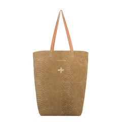 Cabas "Mester" cuir Snake Beige