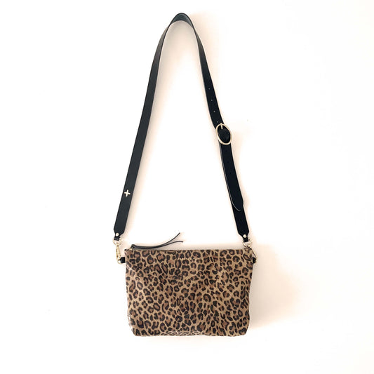 Sac "Run" cuir Léopard beige