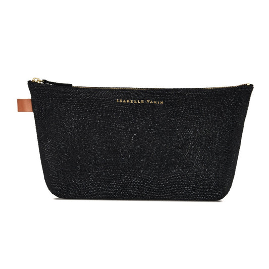 Grande trousse "Mild" cuir Sand Black