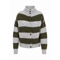 Cardigan rayé "Josh" - Kaki