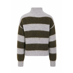 Cardigan rayé "Josh" - Kaki