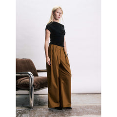 Pantalon loose "Juan" - Ocre foncé