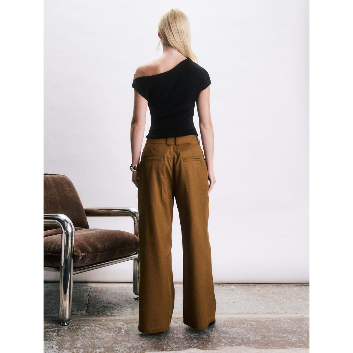 Pantalon loose "Juan" - Ocre foncé