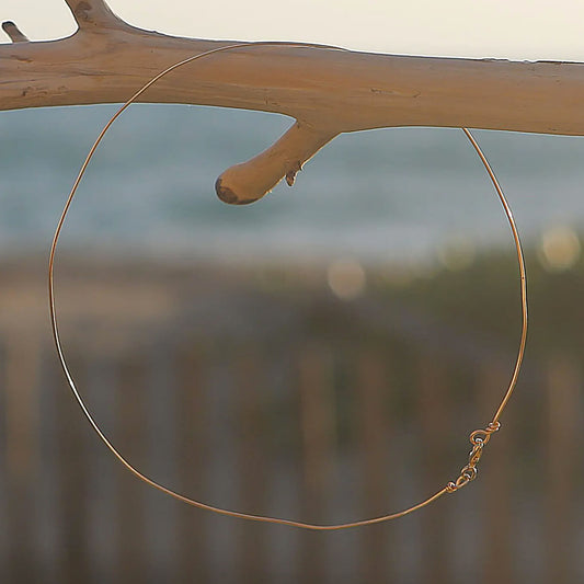 Collier-jonc "Shy" - plaqué or