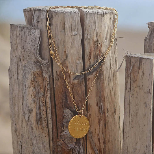 Sautoir "Autan" - plaqué or