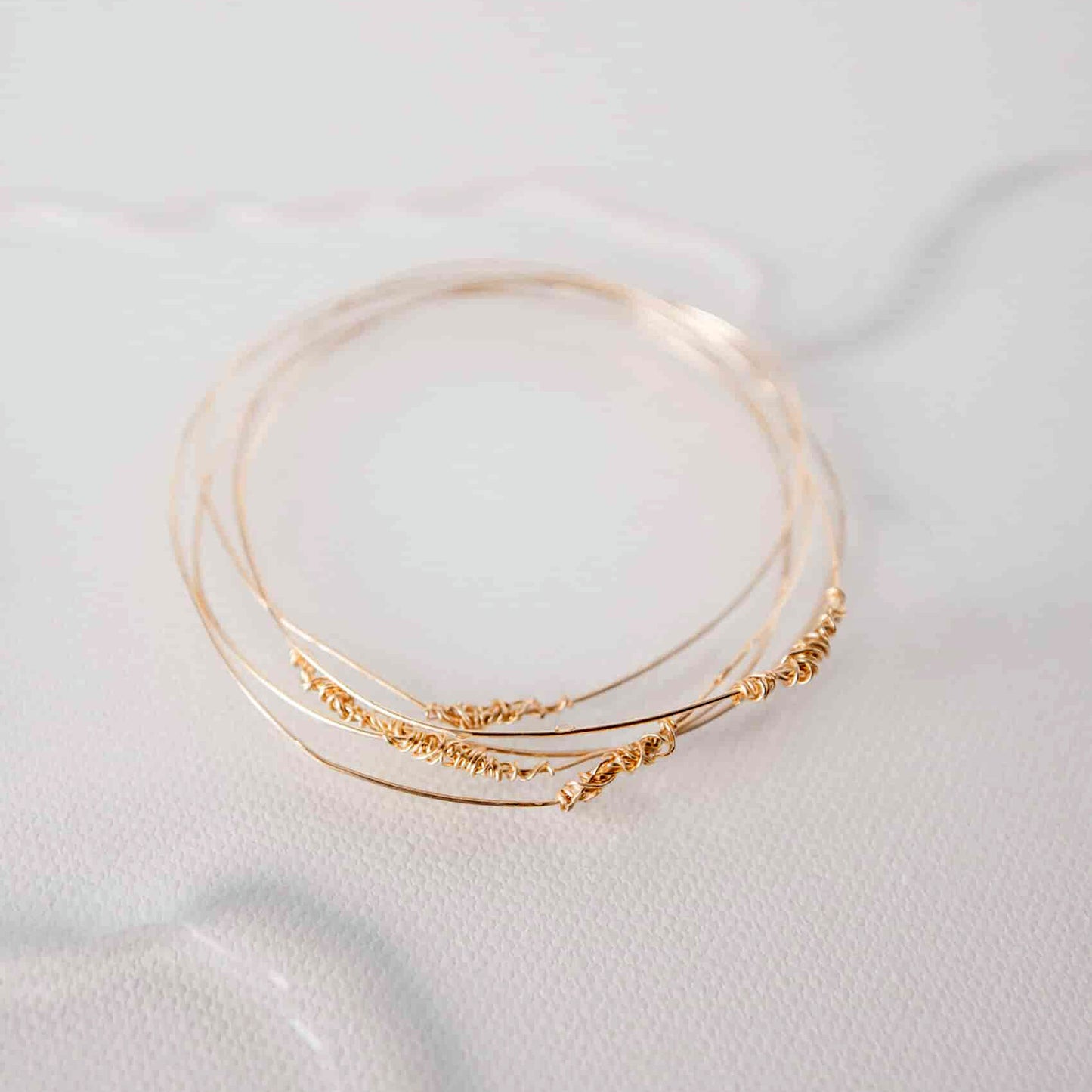 Jonc "Brindille" - plaqué or