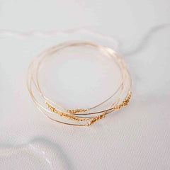 Jonc "Brindille" - plaqué or