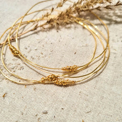 Jonc "Brindille" - plaqué or