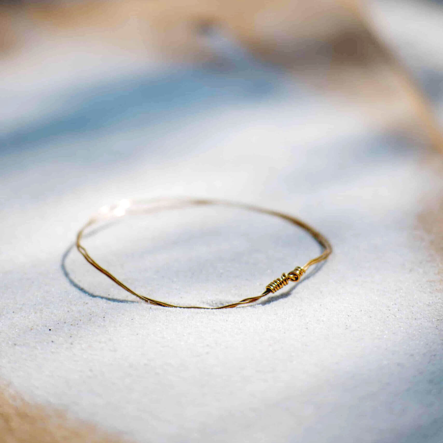 Jonc "Ganivelle" - plaqué or