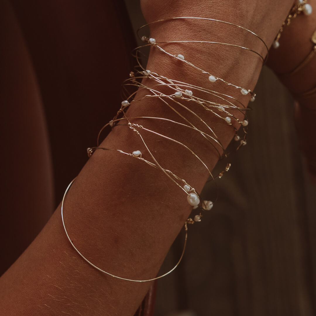 Jonc "Ganivelle" - plaqué or