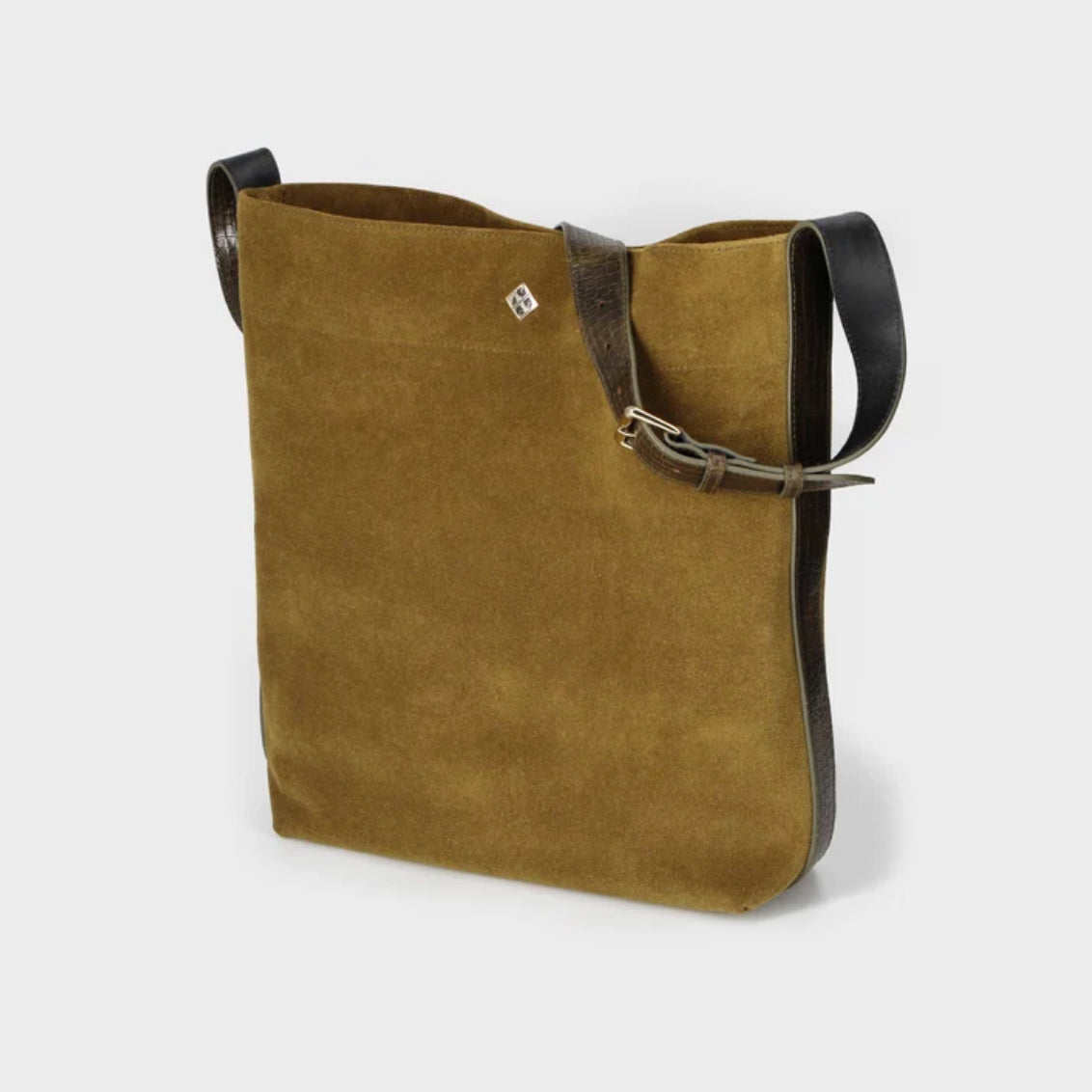 Sac "Le Enzo" cuir velours - Bronze