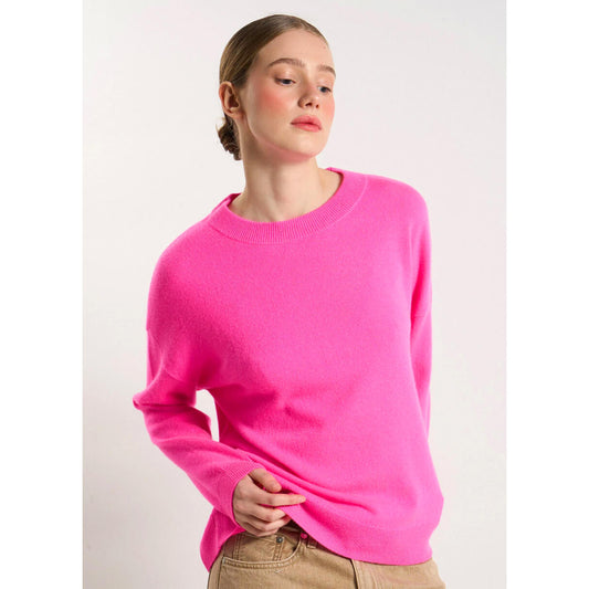 Pull cachemire "MaPoupette" - Rose fluo